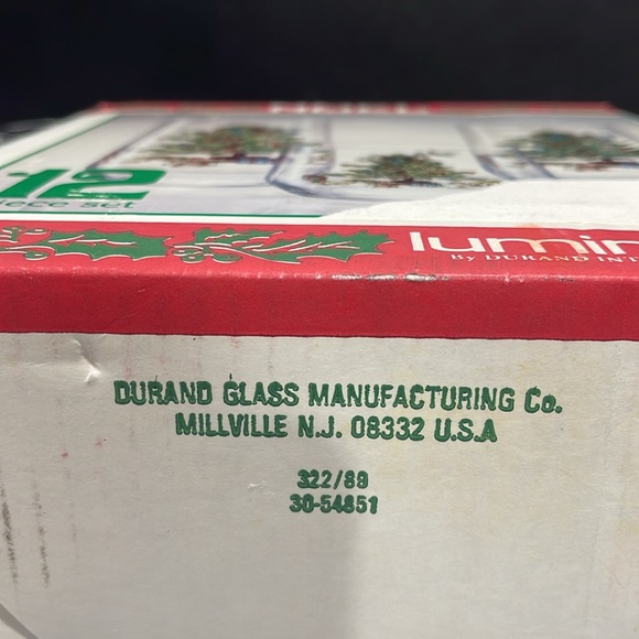 Vintage Luminarc Noel Christmas tree glasses set of 12 tumblers multi-size set - Picture 12 of 16